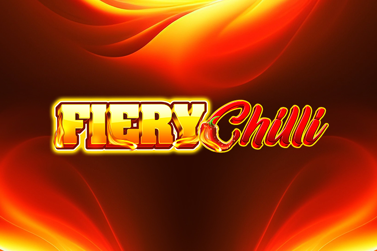 Обложка слота Fiery Chilli с огненной надписью